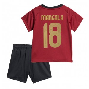 Fotbalové Dres Belgie Orel Mangala #18 Dětské Domácí Oblečení ME 2024 Krátký Rukáv (+ trenýrky)
